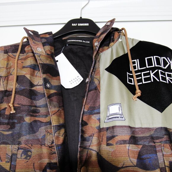 BNWT SS19 UNDERCOVER "BLOODY GEEKERS" CAMO COAT 2 - Picture 5 of 13
